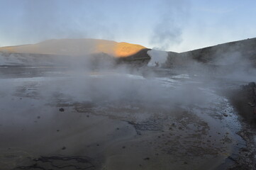 Diferença de temperatura nos Geysers