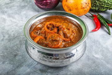 Indian cuisine - Masala with calamari