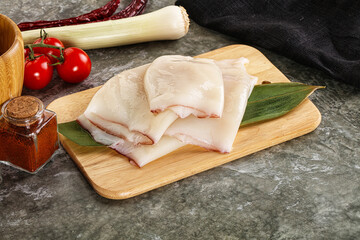 Fresh raw squid for cooking