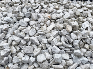 Small pebbles for building materials or home design, light grey gravel for texture