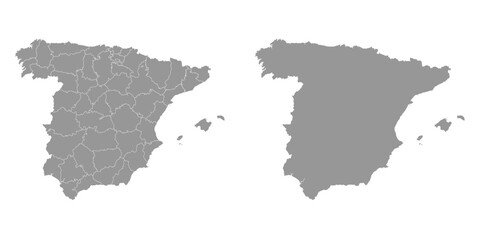 Fototapeta premium Spain map with administrative divisions. Vector illustration.