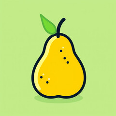 Pear_Modern_Line_Icon_Vector_Line_Art_CuteIcon_Design