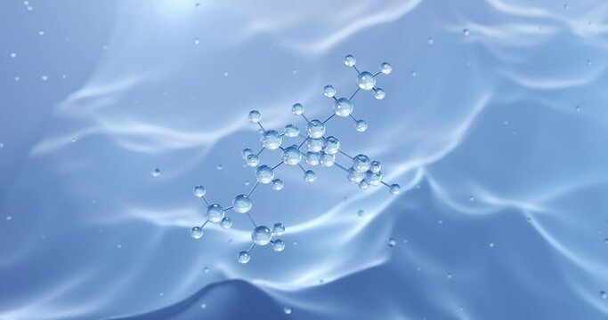 Tapentadol rotating molecular structure, 3d model of molecule, opiate agonists, looped video