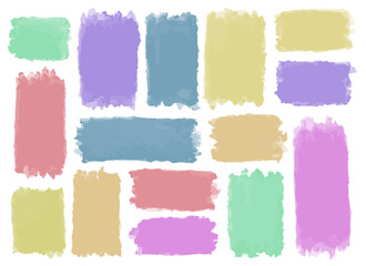 Colorful Watercolor Brush Strokes Collection