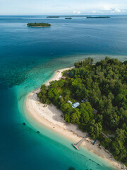 Aerial View of Nusa Itu Islands in Pasanea Village, Central Maluku, Indonesia