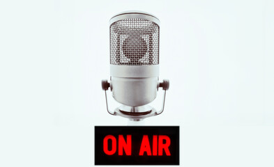 Professional microphone and on air sign