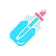 Skincare set icon. Serum dropper bottle, liquid skincare product, beauty treatment, hydration, facial care, cosmetic, self-care, health, anti-aging.