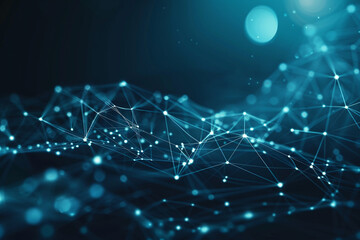 Obraz premium Innovative and elegant metallic celestial blue in a sleek futuristic networking vector.
