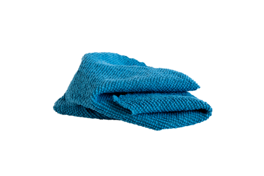 Blue cleaning rag on transparent background PNG