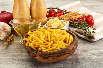 Italian pasta Maccherony for cooking