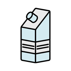 Milk carton set icon. Beverage packaging, dairy product, carton box, drink container, liquid storage, grocery item, fresh milk, breakfast ingredient, calcium source, food packaging, dairy industry.