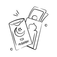 Download this premium icon of eid gift in trendy style, easy to use