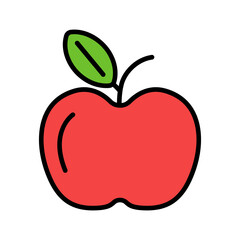 Apple line icon. Apple, fruit, crisp, sweet, juicy, red, green, yellow, vitamin C, fiber, antioxidants, healthy snack, orchard, apple tree, harvest