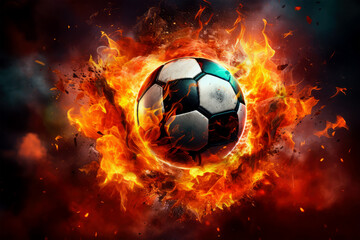 Fototapeta premium sport fire on background