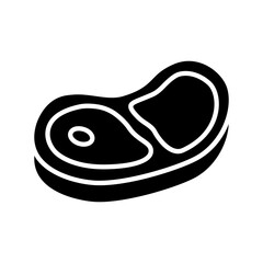 Steak set icon. Meat cut, raw, marbled, beef, protein, butchery, gourmet, carnivore, barbecue, bone-in, steakhouse.