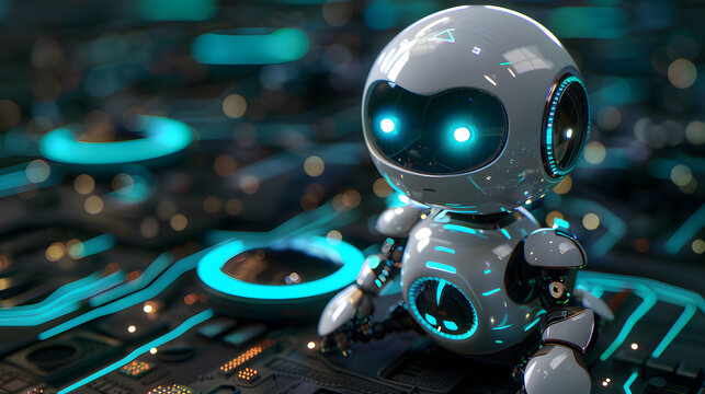 Artificial intelligence chat bot connected to computer processing unit