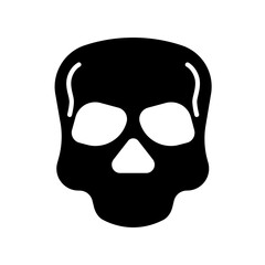 Skull set icon. Human skull, bone structure, anatomy, cranium, eye sockets, nasal cavity, jawless, medical illustration, skeletal system.