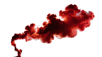 Fototapeta premium red smoke on white background