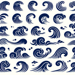 波のイラスト集