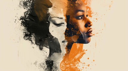 Woman with vitiligo . International and World Vitiligo Day. Poster