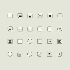 Mobile web menu icons, hamburguer menu, responsive menu