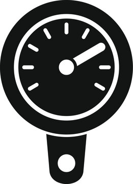 recommend clip art: Simplified vector representation of a pressure gauge in monochrome style