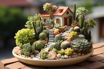 mini Cactus Garden Design Ideas