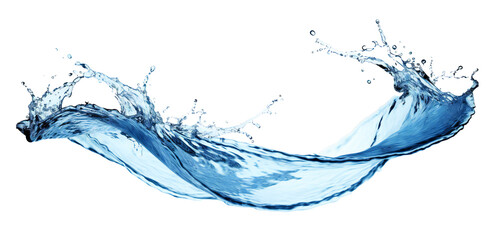 Obraz premium Splashing water isolated on transparent background