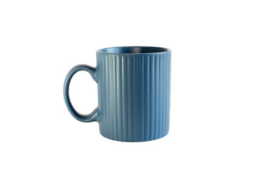 Ceramic blue mug on transparent background PNG