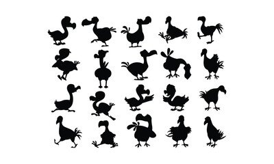 Dodo Vector bundle, Baby Penguin Clipart, Silhouette, Vector, icons, illustration, design.