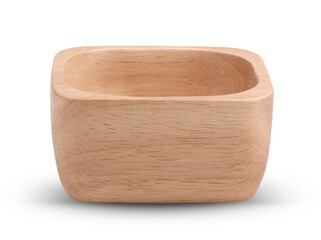 wood bowl isolated on white background