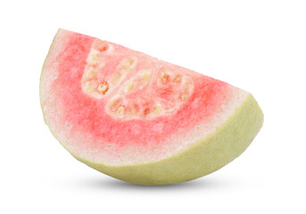 pink guava isolated on white background