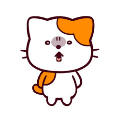 ドン引きなコミカルなネコ