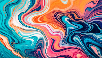 Obraz premium Papier peint, coloré avec marbrures et fluidité