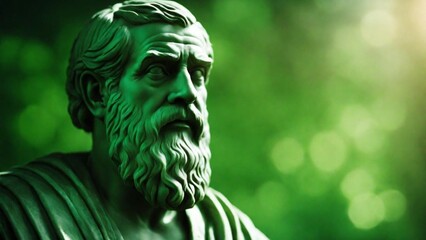 Plato Classical art and modern digital manipulationan Drawing with Blank Canvas for Inspirational Quotes