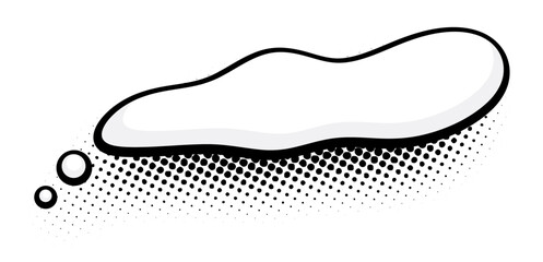 Comic Style Thought Bubble with Halftone Effect