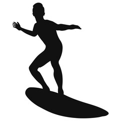 Collection of isolated surf silhouettes in different views. High detail. Graphic resources.