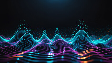 abstract neon colors background wave