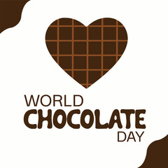 Vector illustration on World Chocolate Day. 7th July.