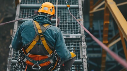 Fototapeta premium Essential Safety Equipment for Working at Heights