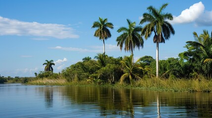 Obraz premium Dunes in Brazil. A stunning green oasis. Nature and travel concept.