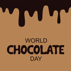 Vector illustration on World Chocolate Day. 7th July.