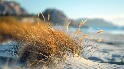 Dry grass on the island