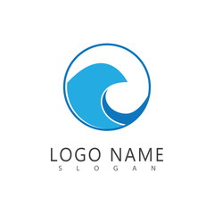 Wave logo vector template and symbol