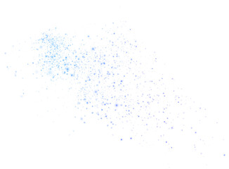 Christmas background. Powder blue dust light PNG. Magic shining blue dust. Fine, shiny dust bokeh particles fall off slightly. Fantastic shimmer effect.

