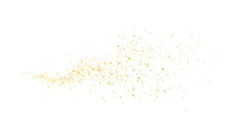 Christmas background. Powder yellow dust light PNG. Magic shining yellow dust. Fine, shiny dust bokeh particles fall off slightly. Fantastic shimmer effect.

