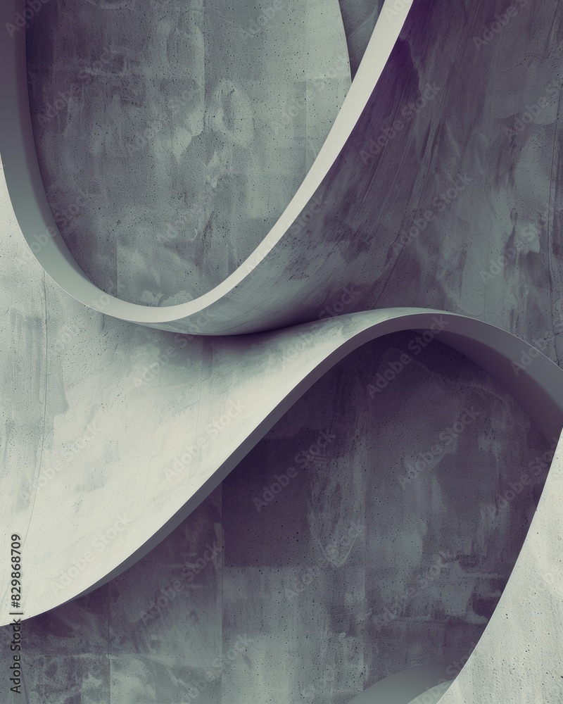 Poster elegant contemporary art installation featuring sophisticated abstract forms and neutral palette in 