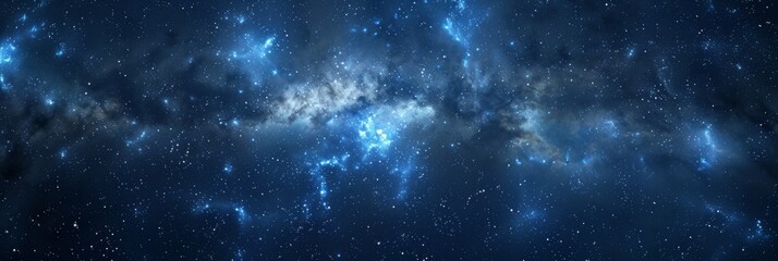 Galaxy Night Sky A starry night sky with faint nebulae and constellations background, ai generated	