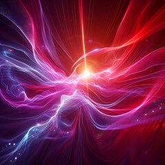 Fototapeta premium red and purple energy wave concept art, background or wallpaper, waves and spiral abstract art 