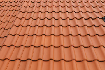 View of the new clean tiled roof. 